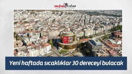 Yeni haftada sıcaklıklar 30 dereceyi bulacak