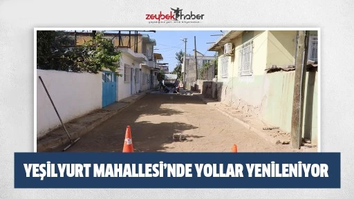 Yeşilyurt Mahallesi&rsquo;nde yollar yenileniyor