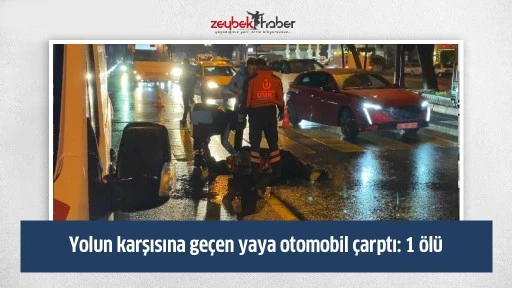 Yolun karşısına ge&ccedil;en yaya otomobil &ccedil;arptı: 1 &ouml;l&uuml;