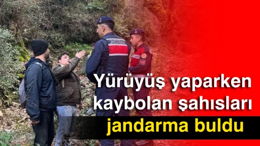 Y&uuml;r&uuml;y&uuml;ş yaparken kaybolan şahısları jandarma buldu
