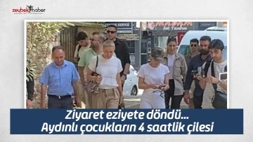 Ziyaret eziyete d&ouml;nd&uuml;... Aydınlı &ccedil;ocukların 4 saatlik &ccedil;ilesi